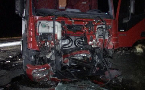 В районе лакинской АЗС вспыхнула фура