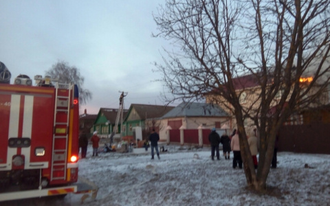 В Ковровском райне вспыхнул частный дом