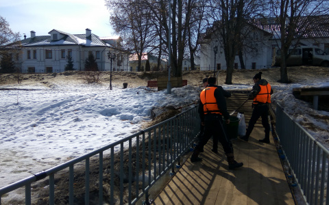 На реке Каменке в черте города Суздаля произведено чернение льда
