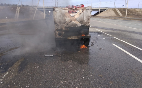 На трассе под Муромом загорелась пермская "Нива"