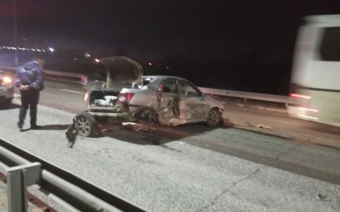 Мост через Клязьму встал из-за крупного ДТП