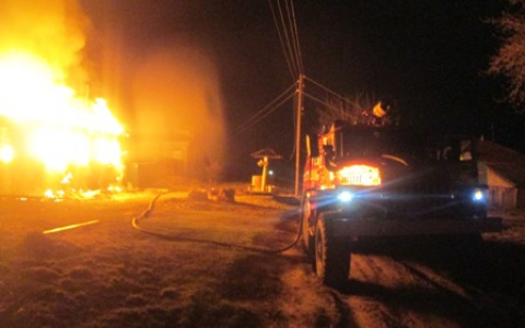 В Меленковском районе во время пожара женщина получила сильные ожоги