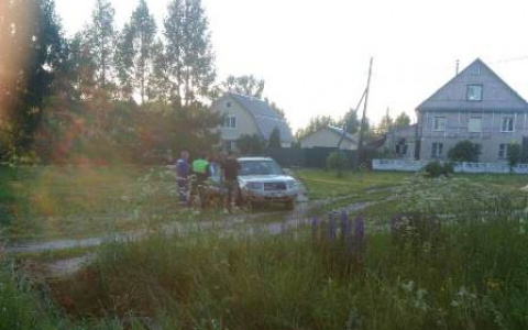 В Камешковском районе внедорожник вылетел с дороги