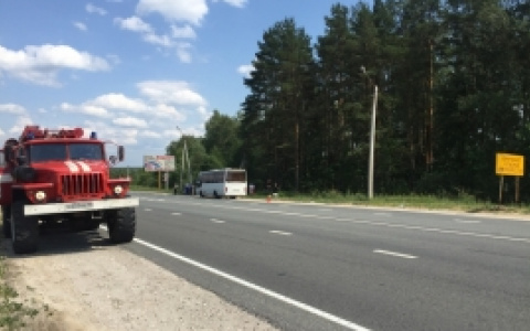 На трассе Владимир - Муром легковушка столкнулась с  автобусом