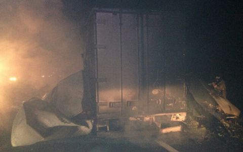 Во Владимирской области сгорел грузовой автомобиль