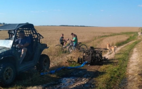 В Камешковском районе пламя охватило квадроцикл