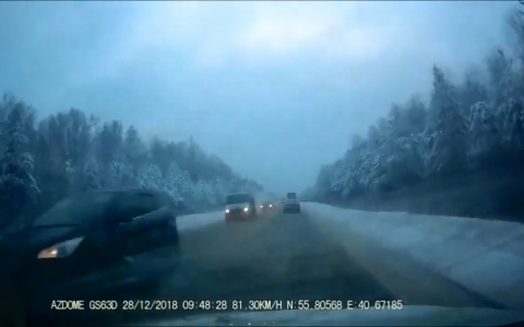 В сети появилось видео рокового ДТП под Гусь-Хрустальным