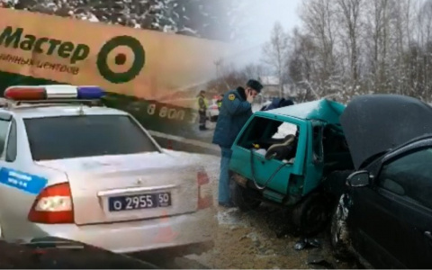 ДТП под Александровом: фура улетела в кювет, "Ока" столкнулась с иномаркой (видео, фото)