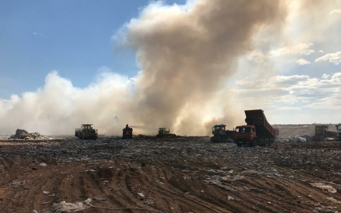Во Владимирской области сегодня горел самый крупный мусорный полигон