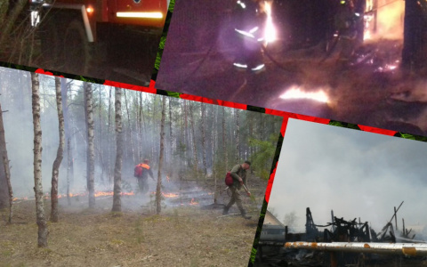 Территорию Гусь-Хрустального района атаковала серия пожаров