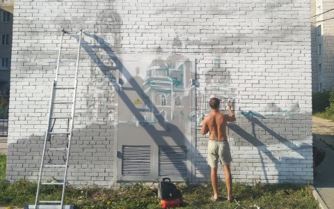 Необычное граффити появилось на одной из стен в Коврове