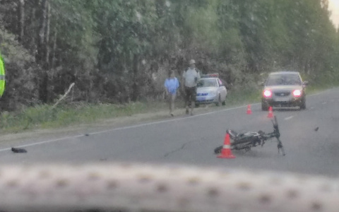 В Гусь-Хрустальном велосипедист «сбил» машину и попытался сбежать