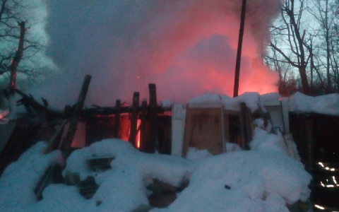 Под Владимиром несколько человек пострадали при пожаре в бане