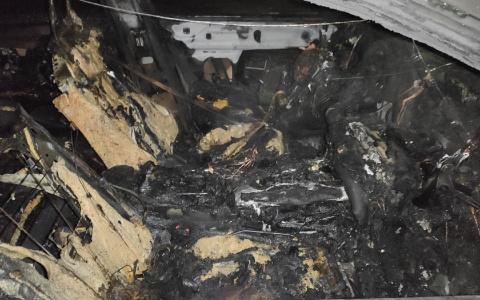 Сегодня ночью во Владимире сгорел автомобиль