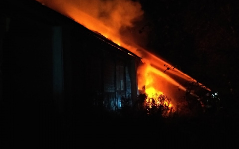 Во Владимире произошел крупный пожар. В доме сгорело 200 квадратных метров