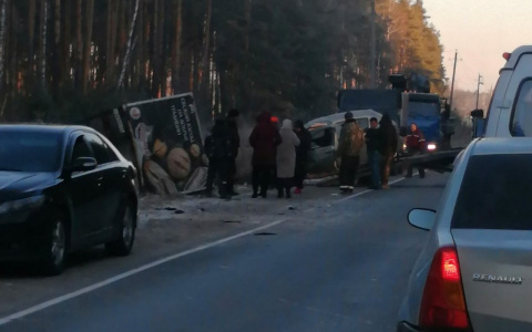Сразу две аварии с опрокидыванием автомобилей случились под Владимиром