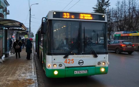 На улицы Владимира вышел автобус №33