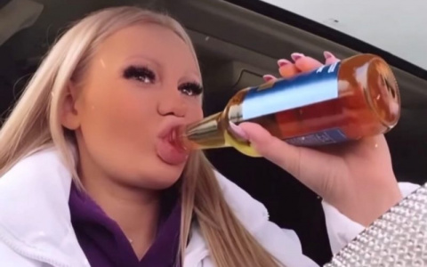 Блоггерша с пивом и за рулем: "Отправляйте видео хоть кому! Мне всё равно!"