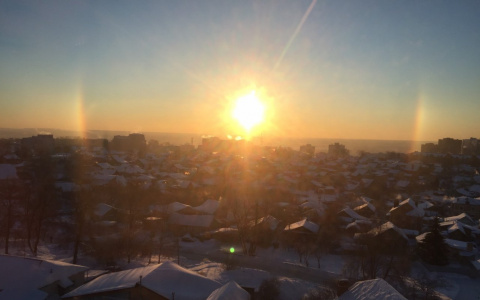 Владимирцы сегодня утром увидели красивое явление гало