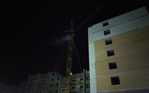 Во Владимире горел башенный кран