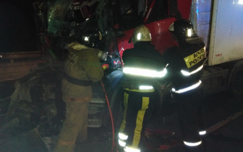 Два большегруза столкнулись в Вязниковском районе. Есть пострадавший