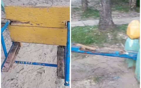 "Детская площадка на Чайковского опасна для детей, но никто не хочет ее снести и установить новую"
