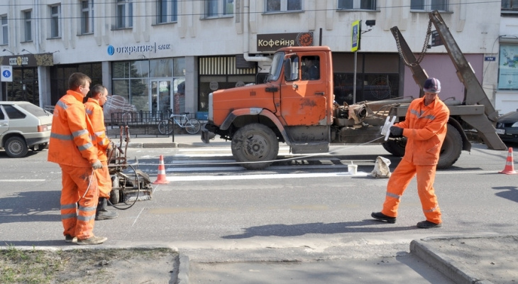 Владимирские дорожники приступили к обновлению разметки в городе