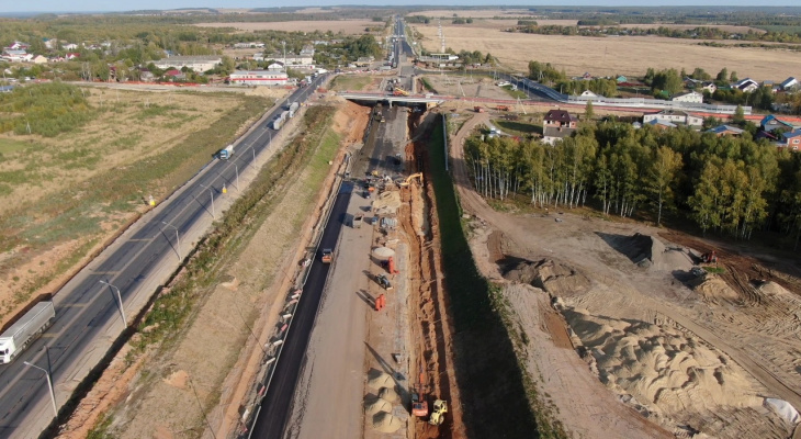 В декабре завершится строительство транспортной развязки на трассе М-7 в Вязниках