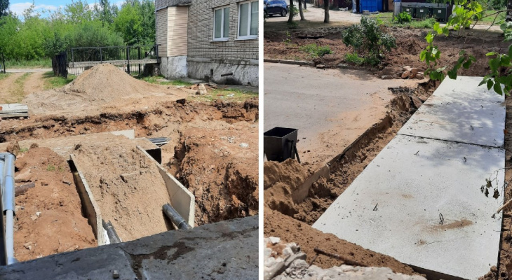 Теплотрассу у общежитий ВлГУ убирают под землю Теплотрассу у общежитий ВлГУ убирают под землю