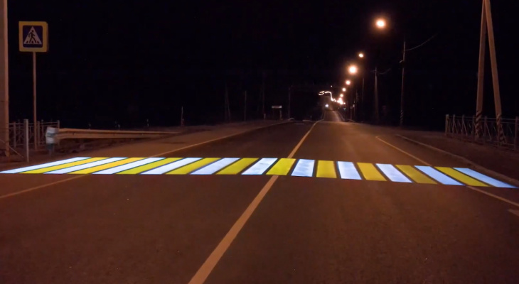 Во Владимирской области на дорогах хотят оборудовать светящиеся "зебры"