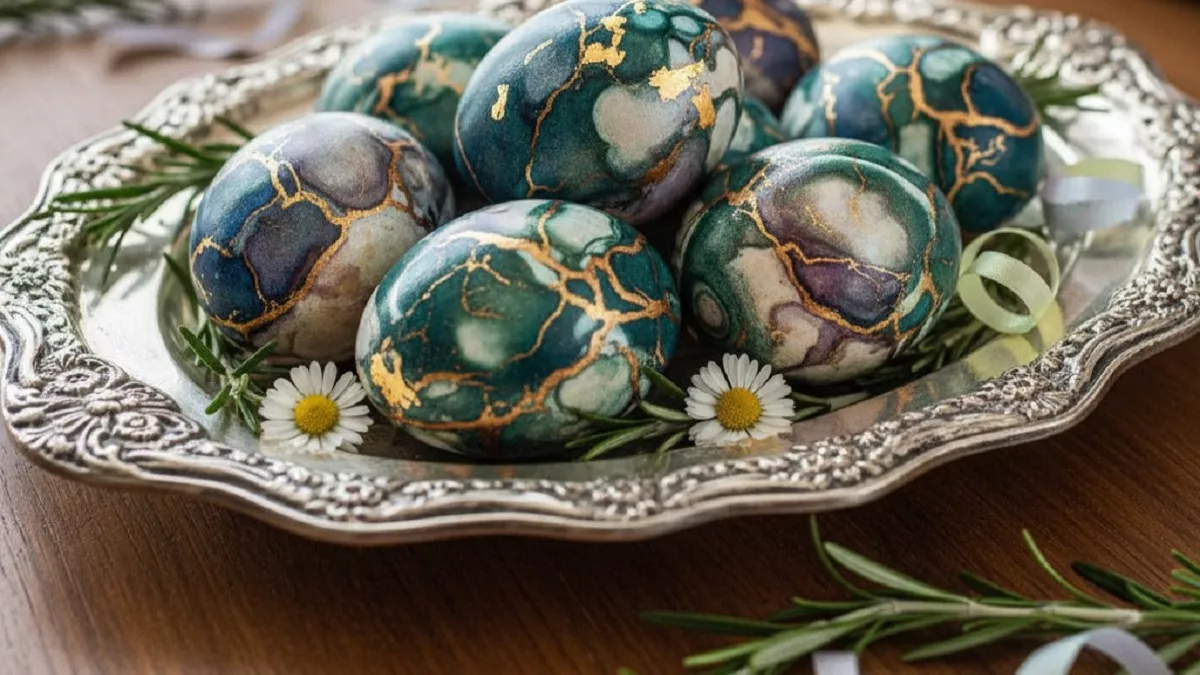 Мраморные, золотые, космические: 10 необычных способов окрашивания яиц - идеальны на Пасху