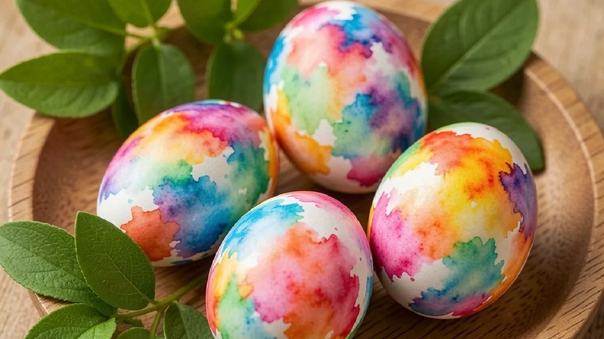 Больше никакой шелухи и наклеек: простой способ покраски яиц содой, на выходе  — нежные акварельные узоры 
