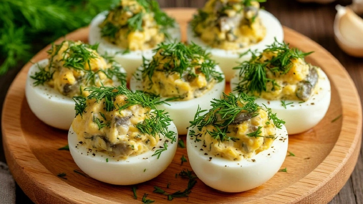 "Яйца по-советски", фаршированные килькой и чесноком: любимая закуска Хрущева — необыкновенное блюдо из прошлого