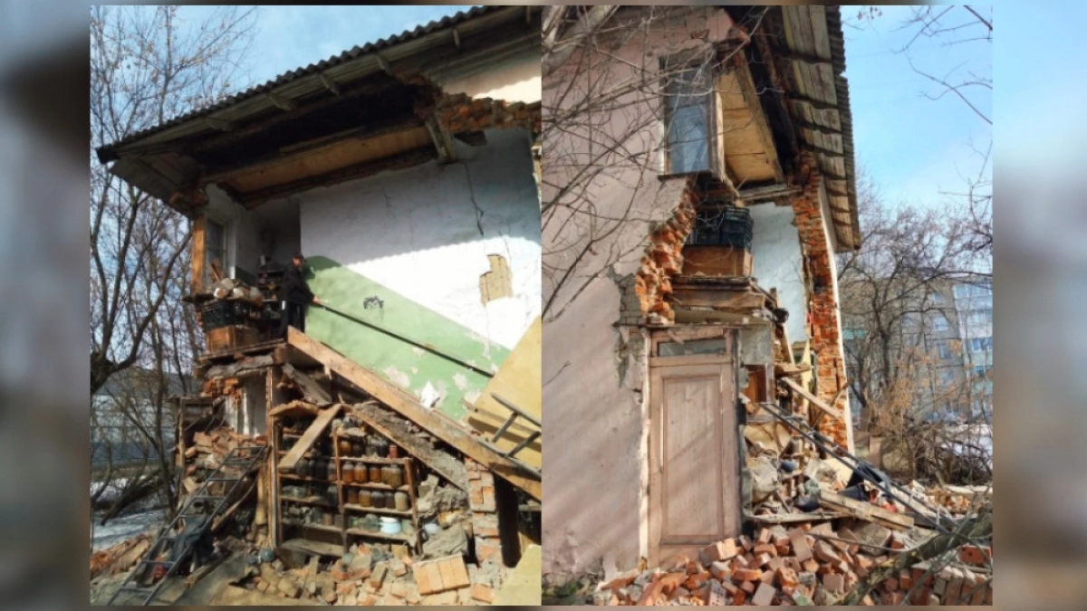 Во Владимире обвалилась стена дома около Пекинки