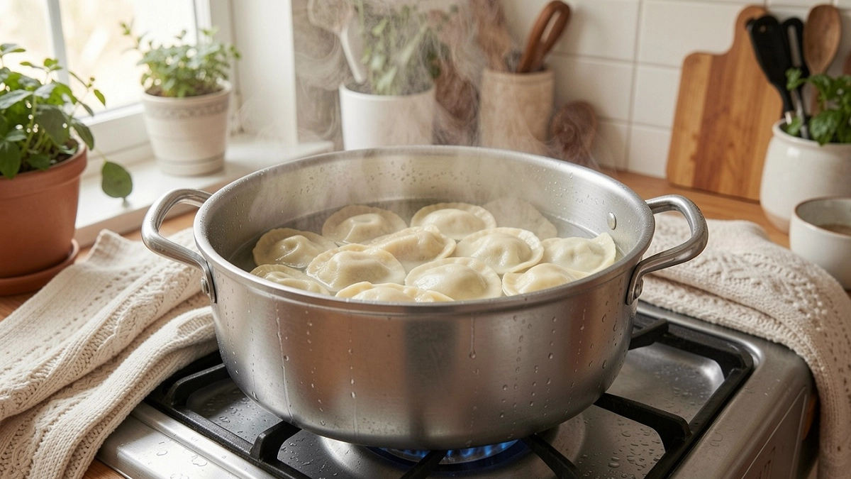 Тесто для пельменей готовлю теперь только таким способом: оно не липнет к рукам и не рвется при варке 