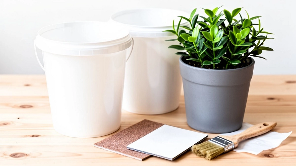 Майонезные ведерки не выкидываю — делаю из них стильные вещи для дома и дачи: показываю пошагово 