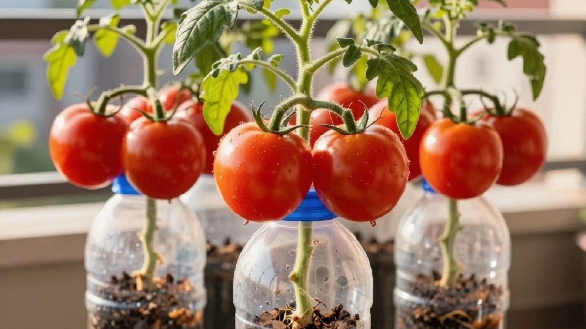 Выращиваю помидоры в пластиковых бутылках на балконе круглый год: секретный японский метод богатого урожая 