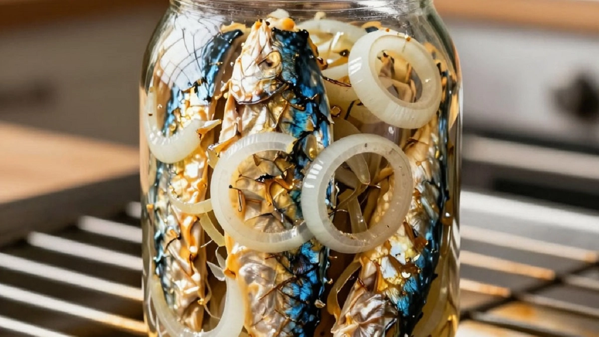 Скумбрию больше не копчу: запекаю в банке с луком и маслом по-домашнему - рыба тает во рту