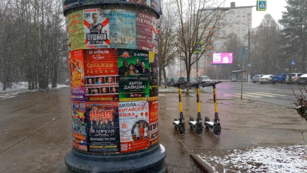 Мэрия указала владимирцам на разрешенные места для парковки самокатов