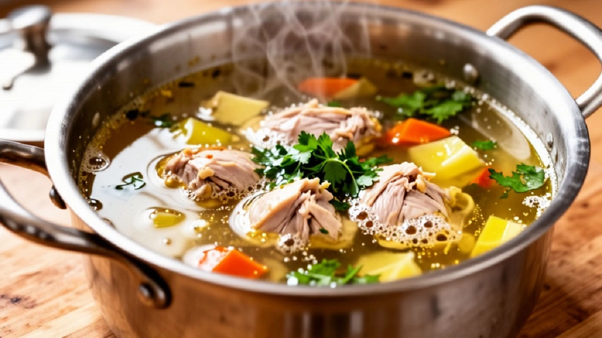 Бульон как в ресторане: 1 хитрость с температурой, которую игнорируют 90% хозяек -  и на столе идеальный куриный бульон