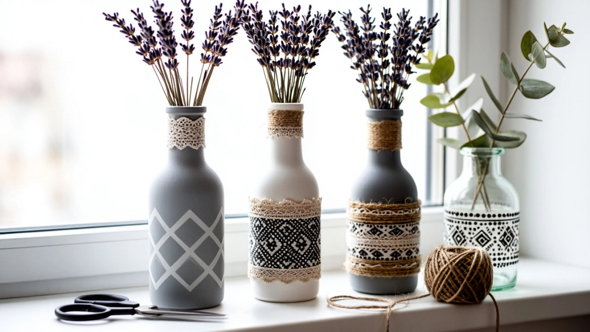 Как я делаю вазу из стеклянной бутылки своими руками: 3 способа, которые превратят мусор в декор