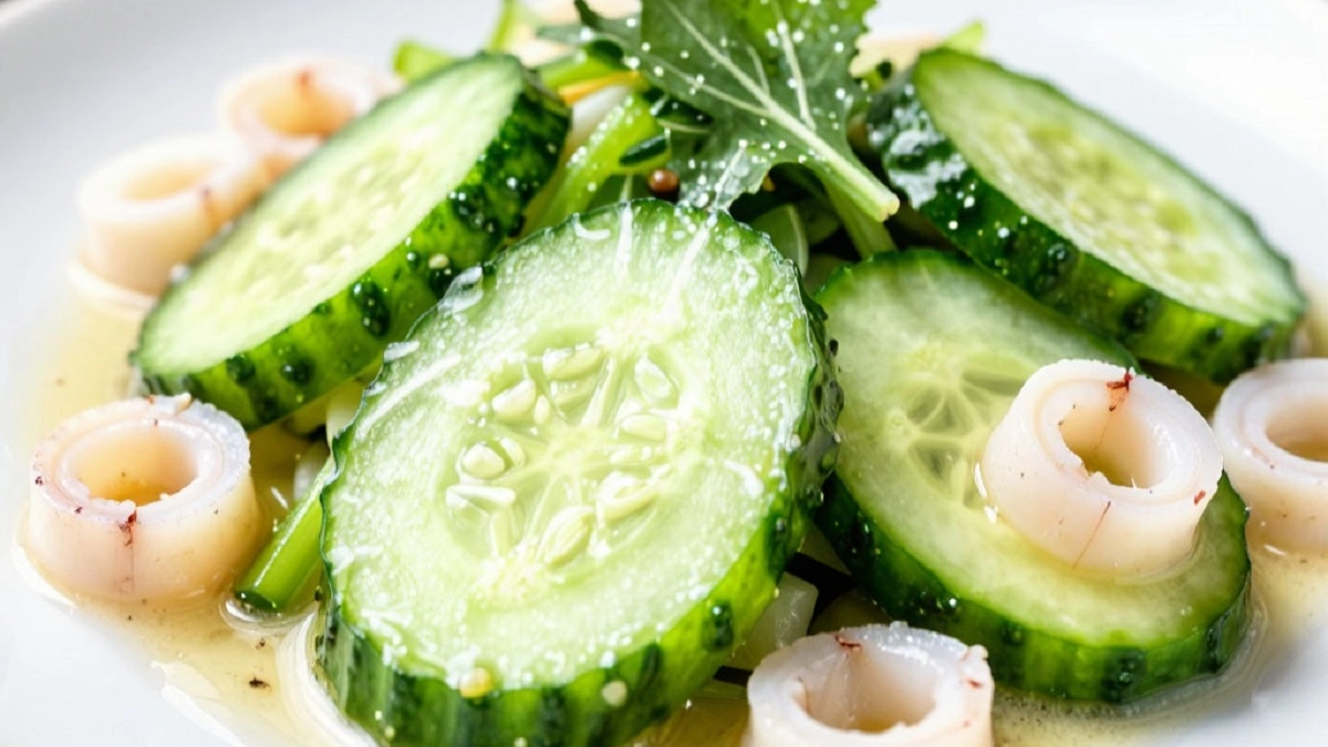 Битые огурцы с кальмарами: салат от шефа Ивлева из двух ингредиентов за 7 минут — рай для гурманов