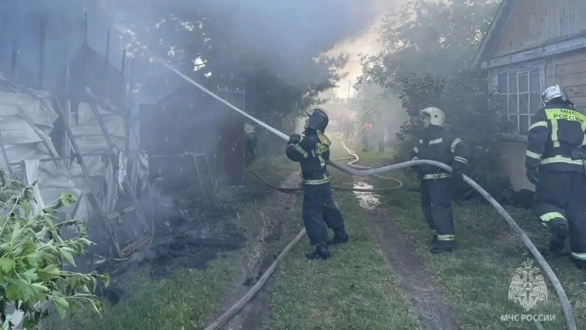 В Лакинске при пожаре в дачном доме пострадали два человека