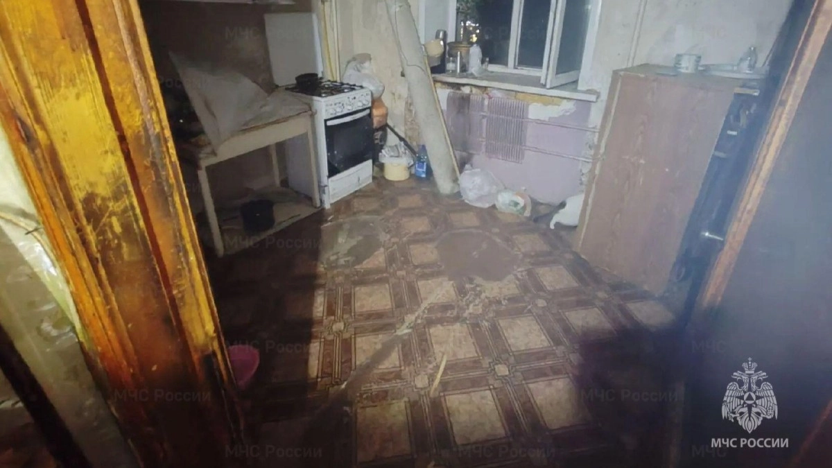Во Владимире на улице Гастелло спасатели вытащили человека из горящей квартиры