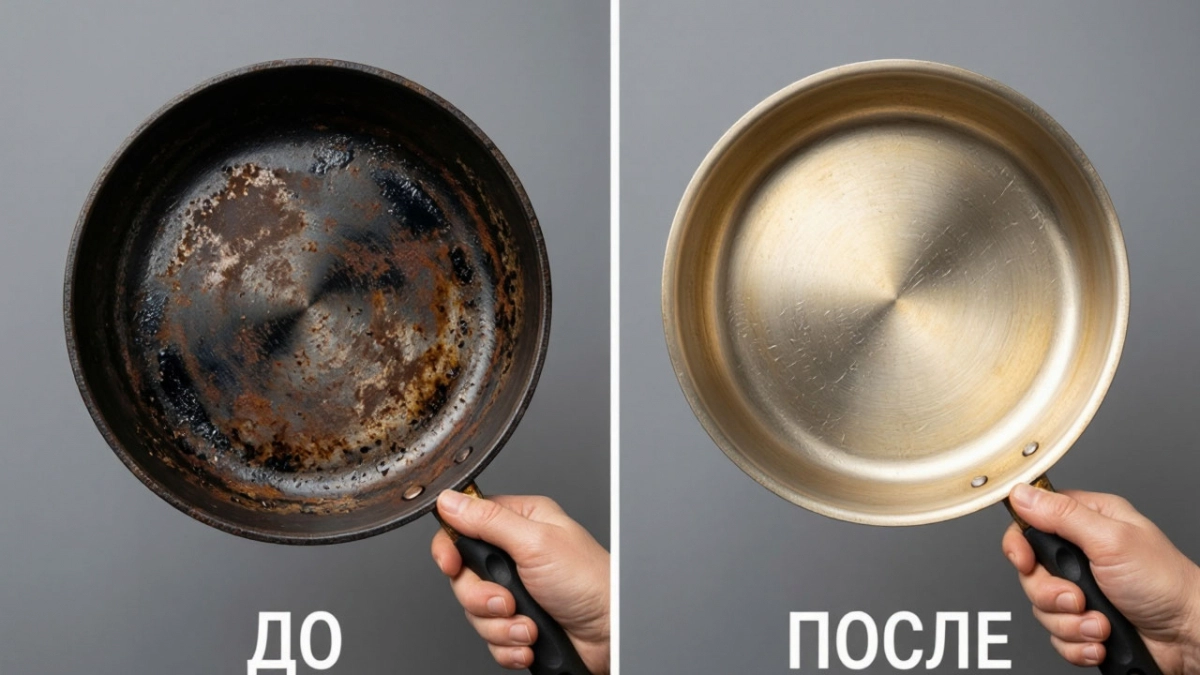5 таблеток прямо в сковородку и залила кипятком - вековой нагар от сковородки отлетает со скоростью света: беру в аптеке пачками