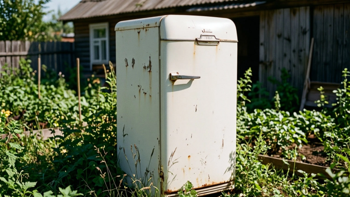 Старый холодильник в пункт приёма чермета не везу: сделал из него полезный агрегат для дачи - плюс ещё 9 идей переделки
