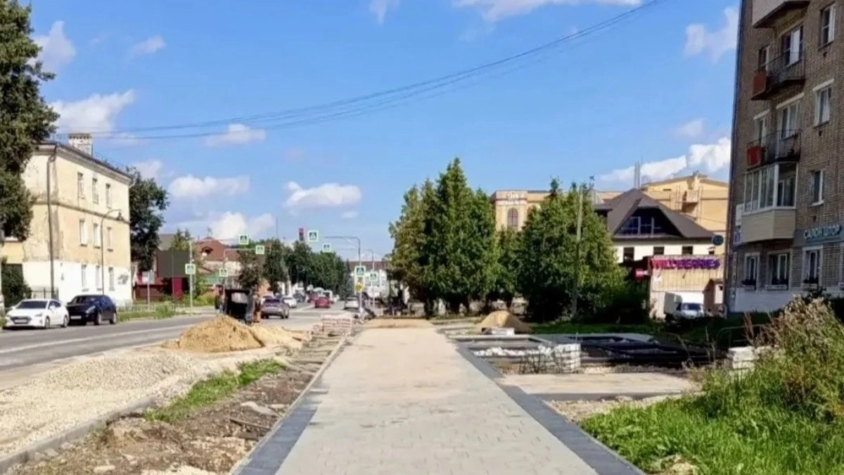 В Александрове продолжается обновление центральной улицы Ленина