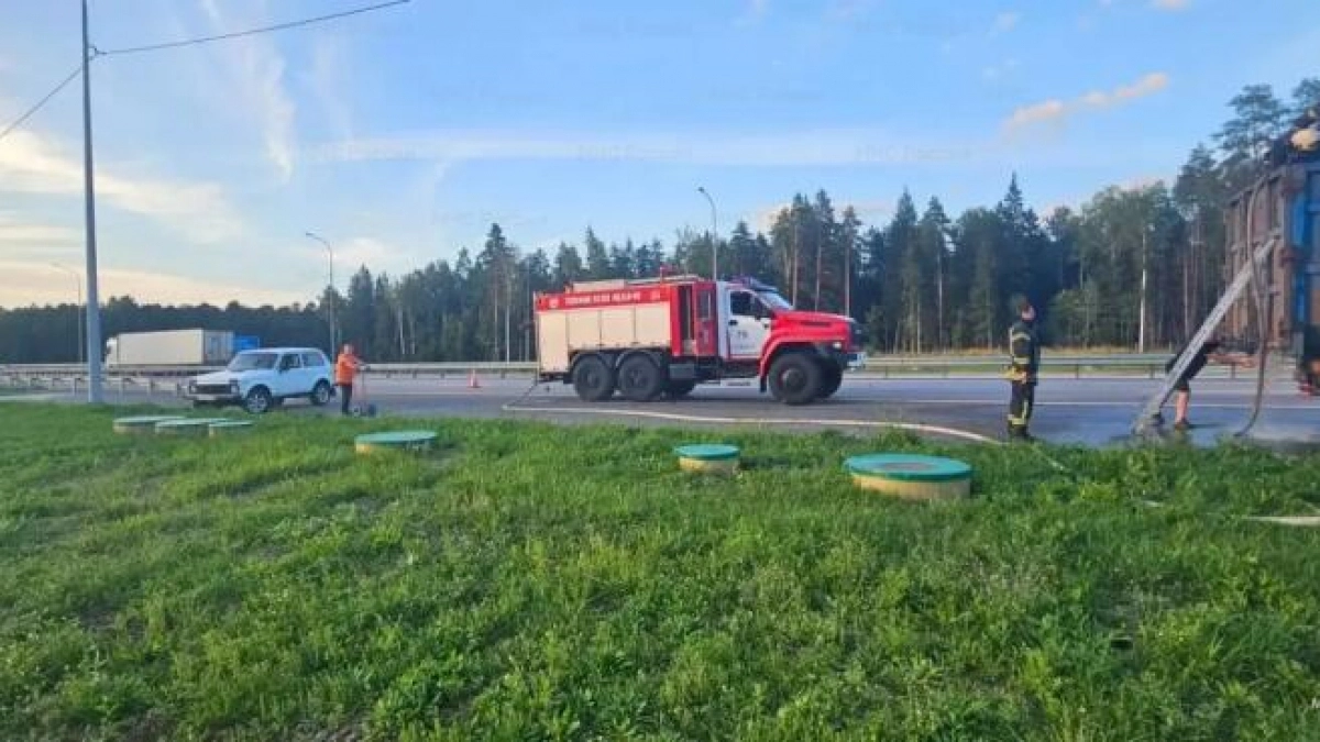 На трассе в Судогодском округе загорелся грузовик