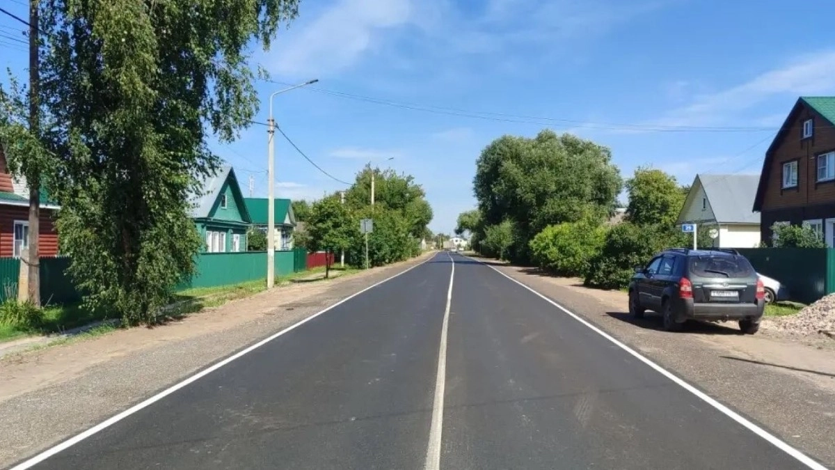 В Камешковском округе отремонтировали 3,7 км дороги до поселка Дружба