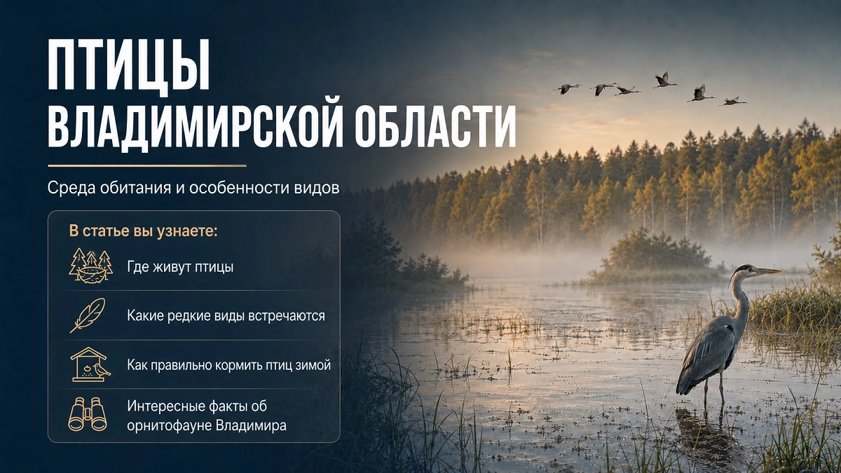 Птицы Владимирской области: среда обитания и особенности видов
